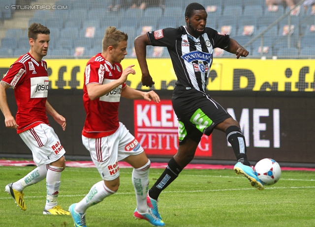 Sturm Graz - Ried
Oesterreichische Fussball Bundesliga, 34. Runde, SK Sturm Graz - SV Ried, Stadion Liebenau Graz, 19.05.2013. 

Foto zeigt Richard Sukuta-Pasu (Sturm)
