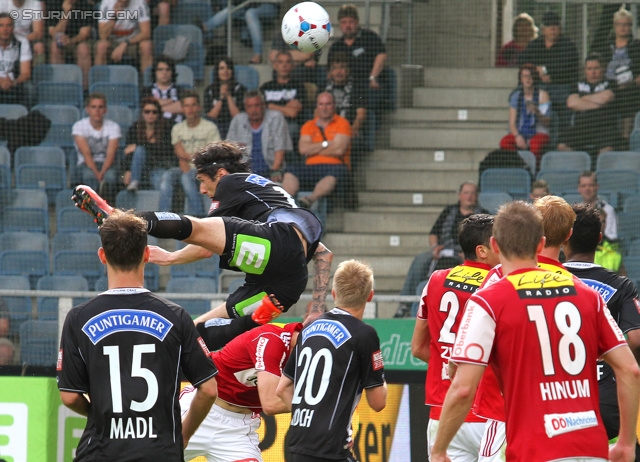 Sturm Graz - Ried
Oesterreichische Fussball Bundesliga, 34. Runde, SK Sturm Graz - SV Ried, Stadion Liebenau Graz, 19.05.2013. 

Foto zeigt Michael Madl (Sturm), Nikola Vujadinovic (Sturm), Matthias Koch (Sturm) und Thomas Hinum (Ried)
