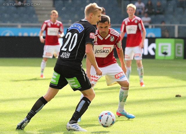 Sturm Graz - Ried
Oesterreichische Fussball Bundesliga, 34. Runde, SK Sturm Graz - SV Ried, Stadion Liebenau Graz, 19.05.2013. 

Foto zeigt Matthias Koch (Sturm) und Anel Hadzic (Ried)
