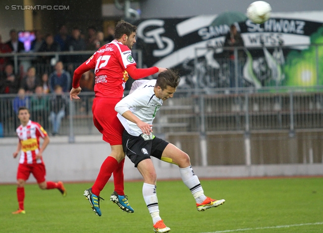 Sturm Amateure - KSV Amateure
Regionalliga Mitte, 28. Runde,  Sturm Graz Amateure - KSV Amateure, Trainingszentrum Messendorf, 24.05.2013. 

Foto zeigt Argzim Redzovic (KSV Amateure) und David Schnaderbeck (Sturm Amateure)
Schlüsselwörter: kopfball