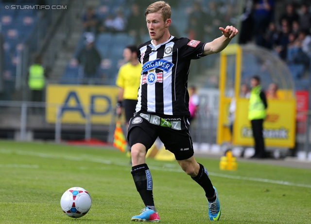 Sturm Graz - Wr. Neustadt
Oesterreichische Fussball Bundesliga, 36. Runde, SK Sturm Graz - SC Wiener Neustadt, Stadion Liebenau Graz, 26.05.2013. 

Foto zeigt Florian Kainz (Sturm)
