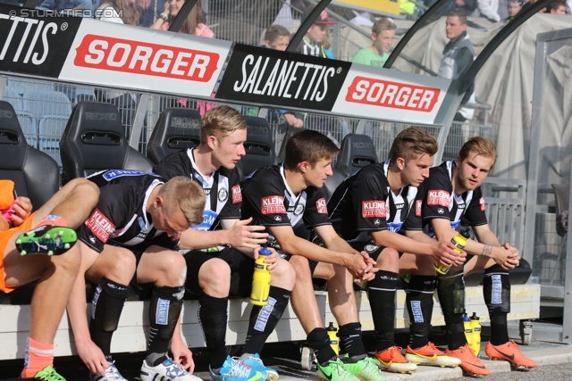 Sturm Graz - Wr. Neustadt
Oesterreichische Fussball Bundesliga, 36. Runde, SK Sturm Graz - SC Wiener Neustadt, Stadion Liebenau Graz, 26.05.2013. 

Foto zeigt Matthias Koch (Sturm), Florian Kainz (Sturm), Reinhold Ranftl (Sturm), Anel Kocijan (Sturm) und Zeljko Balen (Sturm)
