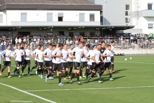 Trainingsauftakt Sturm
Oesterreichische Fussball Bundesliga, SK Sturm Graz Trainingsauftakt, Trainingszentrum Messendorf, 17.06.2013.

Foto zeigt die Mannschaft von Sturm
