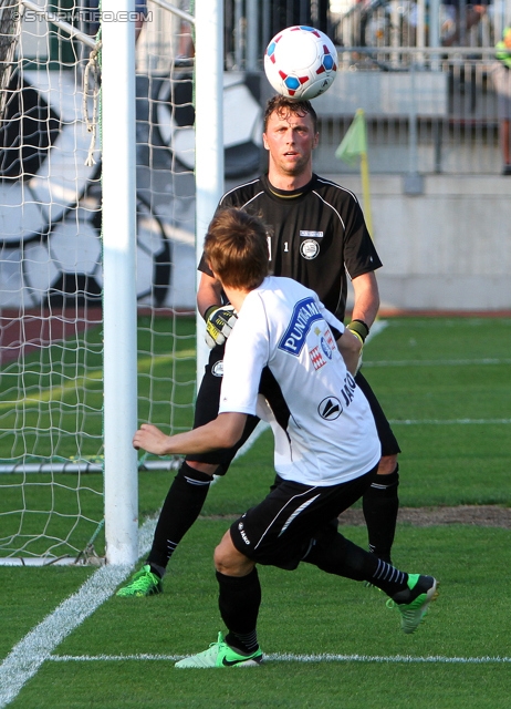 Trainingsauftakt Sturm
Oesterreichische Fussball Bundesliga, SK Sturm Graz Trainingsauftakt, Trainingszentrum Messendorf, 17.06.2013.

Foto zeigt Andreas Hoelzl (Sturm) und Christian Gratzei (Sturm)
