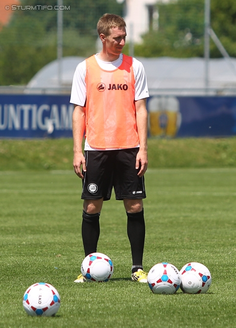 Pressekonferenz Sturm
Oesterreichische Fussball Bundesliga, SK Sturm Graz Pressekonferenz, Trainingszentrum Messendorf, 03.07.2013.

Foto zeigt Robert Beric (Sturm)
