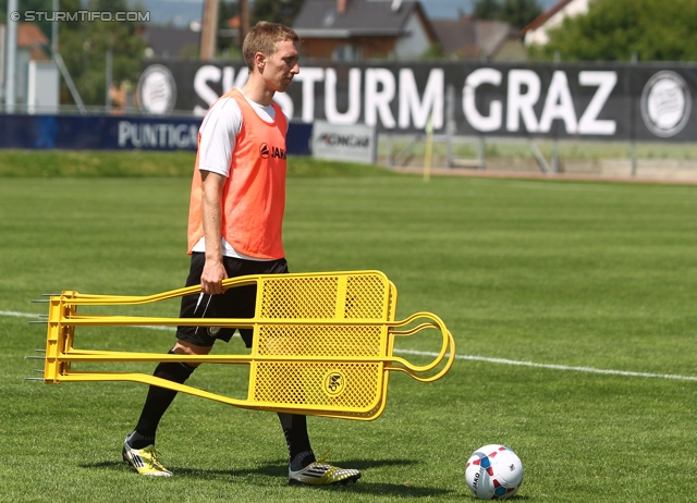 Pressekonferenz Sturm
Oesterreichische Fussball Bundesliga, SK Sturm Graz Pressekonferenz, Trainingszentrum Messendorf, 03.07.2013.

Foto zeigt Robert Beric (Sturm)
