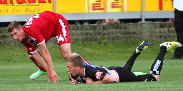 Sturm Graz - Kaiserslautern
Testspiel,  SK Sturm Graz - 1. FC Kaiserslautern, Arena Kumberg, 05.07.2013. 

Foto zeigt Willi Orban (Kaiserslautern) und Robert Beric (Sturm)
Schlüsselwörter: foul