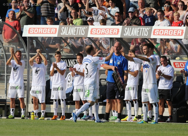 Sturm Graz - Paris SG
Testspiel,  SK Sturm Graz - Paris Saint Germain, Stadion Liebenau Graz, 09.07.2013. 

Foto zeigt Ferdinand Feldhofer (Sturm) und die Mannschaft von Sturm
