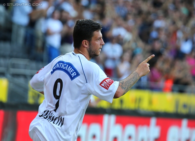 Sturm Graz - Paris SG
Testspiel,  SK Sturm Graz - Paris Saint Germain, Stadion Liebenau Graz, 09.07.2013. 

Foto zeigt Marco Djuricin (Sturm)
Schlüsselwörter: torjubel