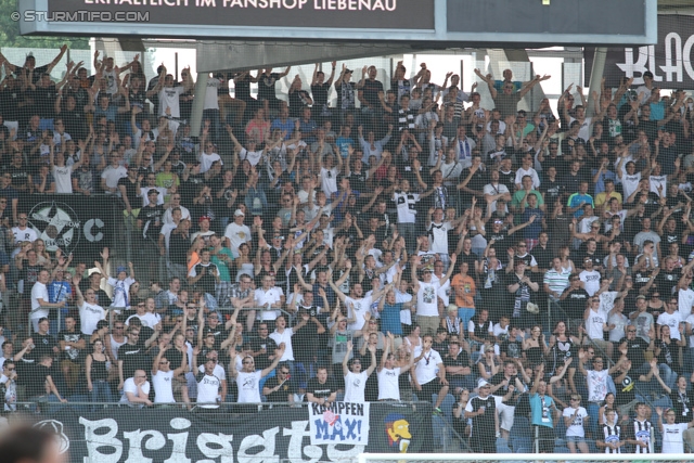 Sturm Graz - Paris SG
Testspiel,  SK Sturm Graz - Paris Saint Germain, Stadion Liebenau Graz, 09.07.2013. 

Foto zeigt Fans von Sturm
