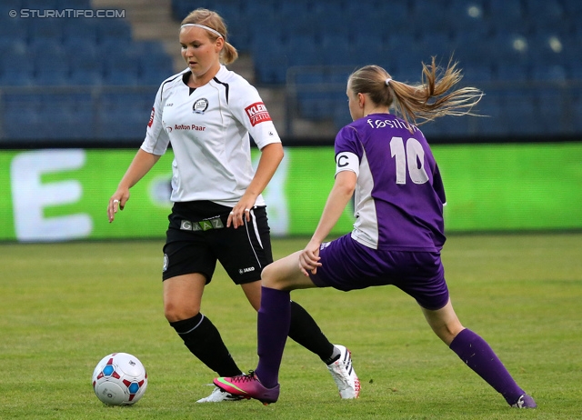 Sturm Damen - ZNK Maribor
Testspiel,  SK Sturm Damen - ZNK Maribor, Stadion Liebenau Graz, 09.07.2013. 

Foto zeigt Anna Tauschmann (Sturm Damen) und Anisa Kola (Maribor)
