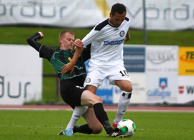 Breidablik - Sturm Graz
UEFA Europa League Qualifikation 2. Runde, FC Breidablik Kopavagur - SK Sturm Graz, Stadion Kopavogsvollur, 18.07.2013. 

Foto zeigt Anel Hadzic (Sturm)
