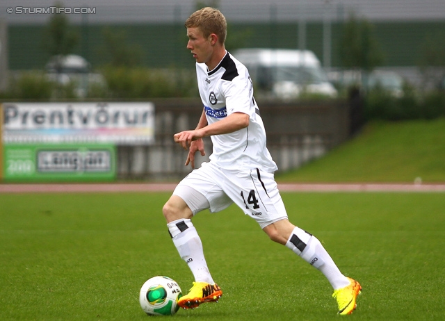 Breidablik - Sturm Graz
UEFA Europa League Qualifikation 2. Runde, FC Breidablik Kopavagur - SK Sturm Graz, Stadion Kopavogsvollur, 18.07.2013. 

Foto zeigt Florian Kainz (Sturm)
