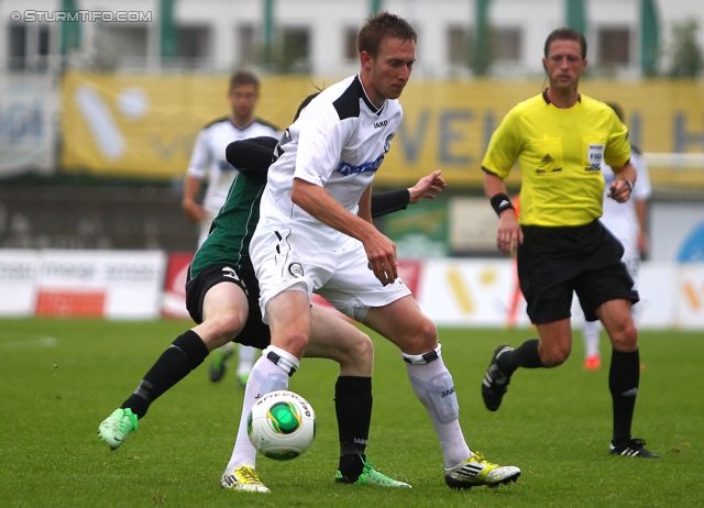 Breidablik - Sturm Graz
UEFA Europa League Qualifikation 2. Runde, FC Breidablik Kopavagur - SK Sturm Graz, Stadion Kopavogsvollur, 18.07.2013. 

Foto zeigt Robert Beric (Sturm)
