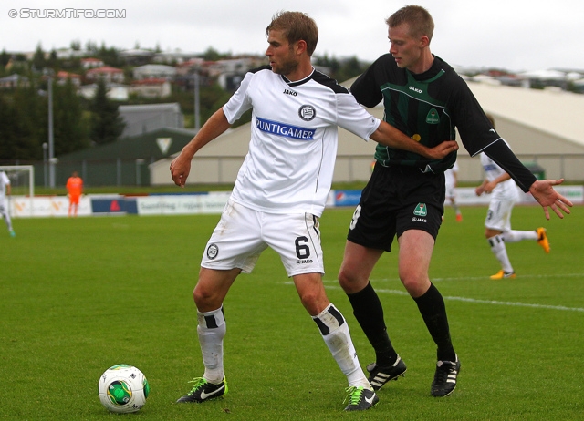 Breidablik - Sturm Graz
UEFA Europa League Qualifikation 2. Runde, FC Breidablik Kopavagur - SK Sturm Graz, Stadion Kopavogsvollur, 18.07.2013. 

Foto zeigt Manuel Weber (Sturm)
