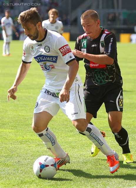 Wacker Innsbruck - Sturm Graz
Oesterreichische Fussball Bundesliga, 1. Runde, FC Wacker Innsbruck - SK Sturm Graz, Tivoli Neu Innsbruck, 21.07.2013. 

Foto zeigt Aleksandar Todorovski (Sturm)
