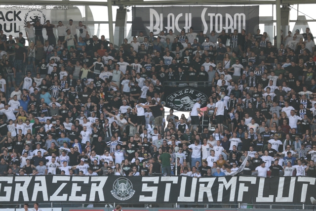 Sturm Graz - Breidablik
UEFA Europa League Qualifikation 2. Runde, SK Sturm Graz -  FC Breidablik Kopavagur, Stadion Liebenau Graz, 25.07.2013. 

Foto zeigt Fans von Sturm
