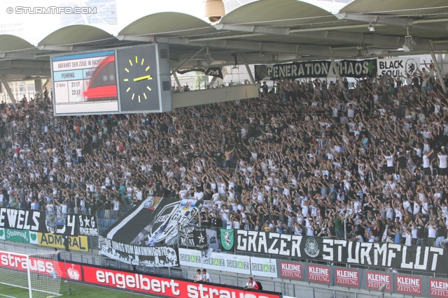 Sturm Graz - Breidablik
UEFA Europa League Qualifikation 2. Runde, SK Sturm Graz -  FC Breidablik Kopavagur, Stadion Liebenau Graz, 25.07.2013. 

Foto zeigt Fans von Sturm
