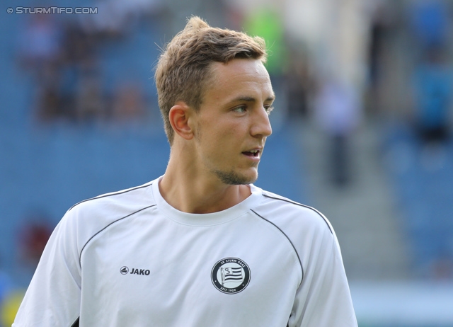 Sturm Graz - Breidablik
UEFA Europa League Qualifikation 2. Runde, SK Sturm Graz -  FC Breidablik Kopavagur, Stadion Liebenau Graz, 25.07.2013. 

Foto zeigt Daniel Beichler (Sturm)
