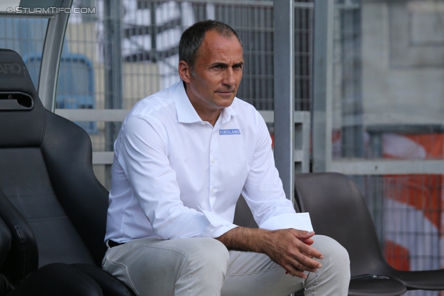 Sturm Graz - Breidablik
UEFA Europa League Qualifikation 2. Runde, SK Sturm Graz -  FC Breidablik Kopavagur, Stadion Liebenau Graz, 25.07.2013. 

Foto zeigt Darko Milanic (Cheftrainer Sturm)
