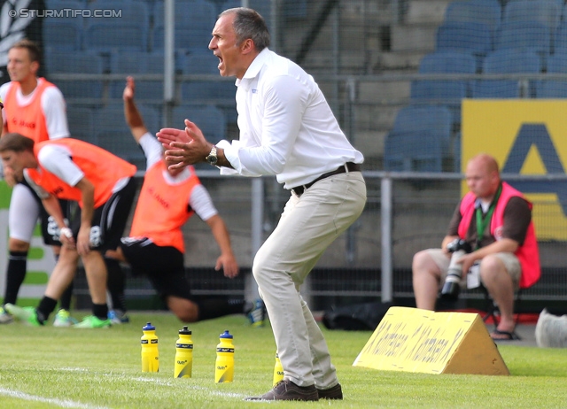 Sturm Graz - Breidablik
UEFA Europa League Qualifikation 2. Runde, SK Sturm Graz -  FC Breidablik Kopavagur, Stadion Liebenau Graz, 25.07.2013. 

Foto zeigt Darko Milanic (Cheftrainer Sturm)
