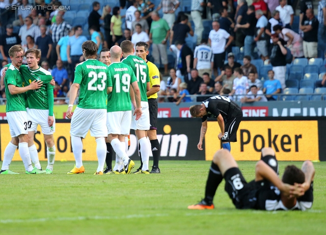 Sturm Graz - Breidablik
UEFA Europa League Qualifikation 2. Runde, SK Sturm Graz -  FC Breidablik Kopavagur, Stadion Liebenau Graz, 25.07.2013. 

Foto zeigt die Mannschaft von Breidablik
