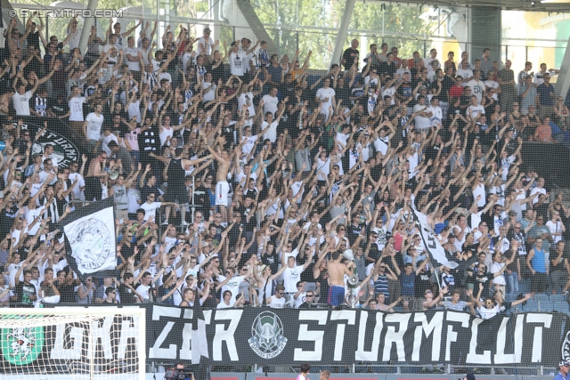 Sturm Graz - Groedig
Oesterreichische Fussball Bundesliga, 2. Runde, SK Sturm Graz - SV Groedig, Stadion Liebenau Graz, 28.07.2013. 

Foto zeigt Fans von Sturm

