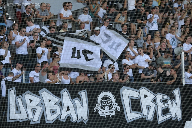 Sturm Graz - Groedig
Oesterreichische Fussball Bundesliga, 2. Runde, SK Sturm Graz - SV Groedig, Stadion Liebenau Graz, 28.07.2013. 

Foto zeigt Fans von Sturm
