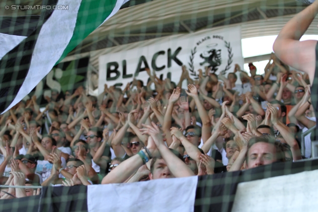 Sturm Graz - Groedig
Oesterreichische Fussball Bundesliga, 2. Runde, SK Sturm Graz - SV Groedig, Stadion Liebenau Graz, 28.07.2013. 

Foto zeigt Fans von Sturm
