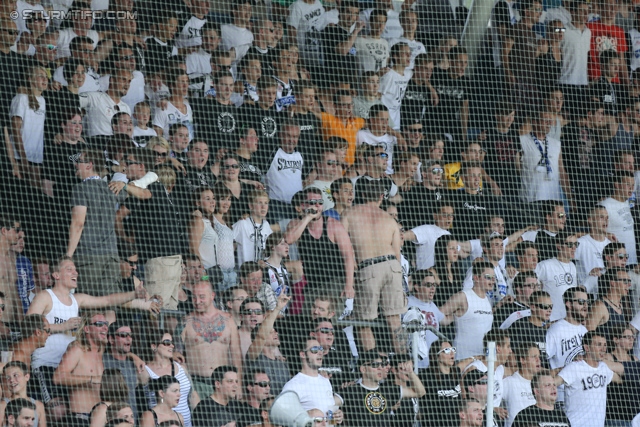 Sturm Graz - Groedig
Oesterreichische Fussball Bundesliga, 2. Runde, SK Sturm Graz - SV Groedig, Stadion Liebenau Graz, 28.07.2013. 

Foto zeigt Fans von Sturm
