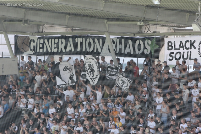 Sturm Graz - Groedig
Oesterreichische Fussball Bundesliga, 2. Runde, SK Sturm Graz - SV Groedig, Stadion Liebenau Graz, 28.07.2013. 

Foto zeigt Fans von Sturm
