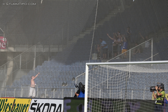 Sturm Graz - Groedig
Oesterreichische Fussball Bundesliga, 2. Runde, SK Sturm Graz - SV Groedig, Stadion Liebenau Graz, 28.07.2013. 

Foto zeigt Fans von Groedig
