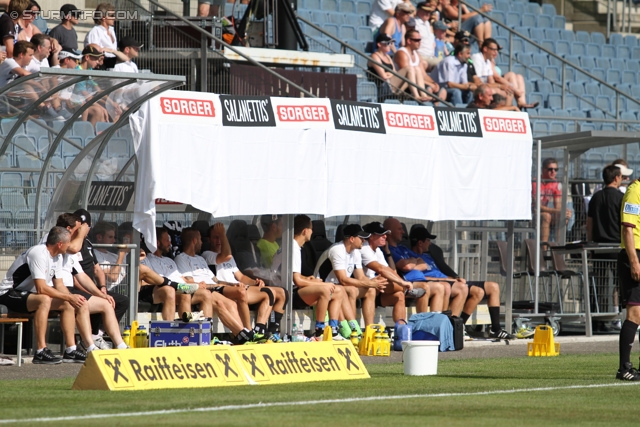 Sturm Graz - Groedig
Oesterreichische Fussball Bundesliga, 2. Runde, SK Sturm Graz - SV Groedig, Stadion Liebenau Graz, 28.07.2013. 

Foto zeigt die Ersatzbank von Sturm
