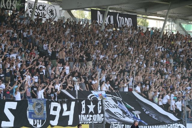 Sturm Graz - Rapid Wien
Oesterreichische Fussball Bundesliga, 3. Runde, SK Sturm Graz - SK Rapid Wien, Stadion Liebenau Graz, 04.08.2013. 

Foto zeigt Fans von Sturm
