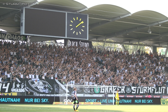 Sturm Graz - Rapid Wien
Oesterreichische Fussball Bundesliga, 3. Runde, SK Sturm Graz - SK Rapid Wien, Stadion Liebenau Graz, 04.08.2013. 

Foto zeigt Fans von Sturm
