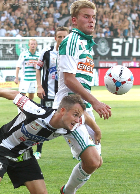 Sturm Graz - Rapid Wien
Oesterreichische Fussball Bundesliga, 3. Runde, SK Sturm Graz - SK Rapid Wien, Stadion Liebenau Graz, 04.08.2013. 

Foto zeigt Christian Klem (Sturm)
Schlüsselwörter: kopfball