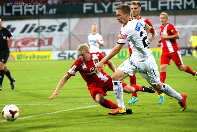 Admira Wacker - Sturm Graz
Oesterreichische Fussball Bundesliga, 4. Runde, FC Admira Wacker Moedling - SK Sturm Graz, Stadion Suedstadt Maria Enzersdorf, 10.08.2013. 

Foto zeigt Robert Beric (Sturm)
