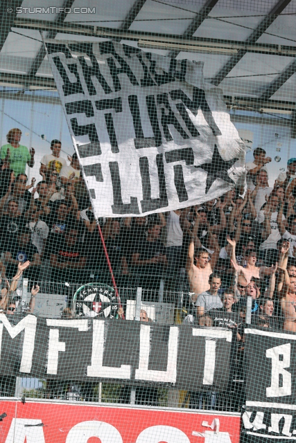 Ried - Sturm Graz
Oesterreichische Fussball Bundesliga, 6. Runde, SV Ried - SK Sturm Graz, Arena Ried, 24.08.2013. 

Foto zeigt Fans von Sturm
