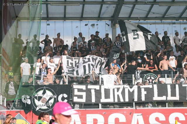 Ried - Sturm Graz
Oesterreichische Fussball Bundesliga, 6. Runde, SV Ried - SK Sturm Graz, Arena Ried, 24.08.2013. 

Foto zeigt Fans von Sturm
