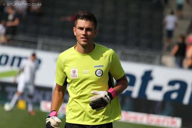 Ried - Sturm Graz
Oesterreichische Fussball Bundesliga, 6. Runde, SV Ried - SK Sturm Graz, Arena Ried, 24.08.2013. 

Foto zeigt Johannes Focher (Sturm)
