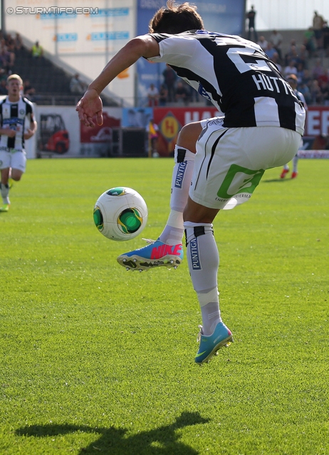 Ried - Sturm Graz
Oesterreichische Fussball Bundesliga, 6. Runde, SV Ried - SK Sturm Graz, Arena Ried, 24.08.2013. 

Foto zeigt Philipp Huetter (Sturm)
