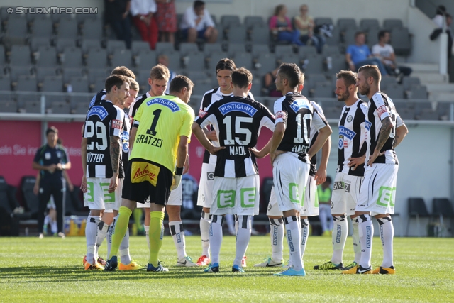 Ried - Sturm Graz
Oesterreichische Fussball Bundesliga, 6. Runde, SV Ried - SK Sturm Graz, Arena Ried, 24.08.2013. 

Foto zeigt die Mannschaft von Sturm
