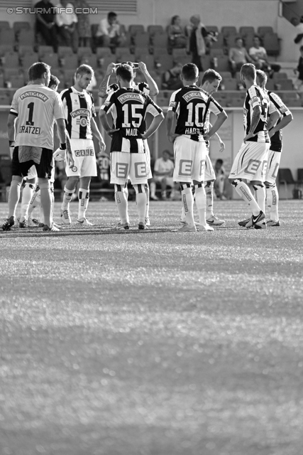 Ried - Sturm Graz
Oesterreichische Fussball Bundesliga, 6. Runde, SV Ried - SK Sturm Graz, Arena Ried, 24.08.2013. 

Foto zeigt die Mannschaft von Sturm
