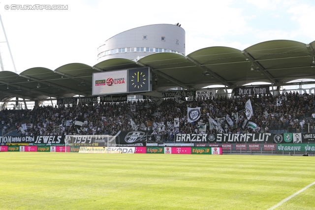 Sturm Graz - Wolfsberg
Oesterreichische Fussball Bundesliga, 7. Runde, SK Sturm Graz - Wolfsberger AC, Stadion Liebenau Graz, 31.08.2013. 

Foto zeigt Fans von Sturm
