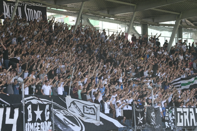 Sturm Graz - Wolfsberg
Oesterreichische Fussball Bundesliga, 7. Runde, SK Sturm Graz - Wolfsberger AC, Stadion Liebenau Graz, 31.08.2013. 

Foto zeigt Fans von Sturm
