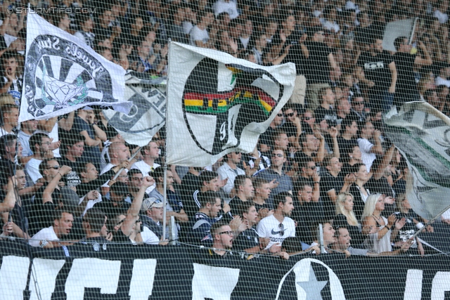 Sturm Graz - Wolfsberg
Oesterreichische Fussball Bundesliga, 7. Runde, SK Sturm Graz - Wolfsberger AC, Stadion Liebenau Graz, 31.08.2013. 

Foto zeigt Fans von Sturm
