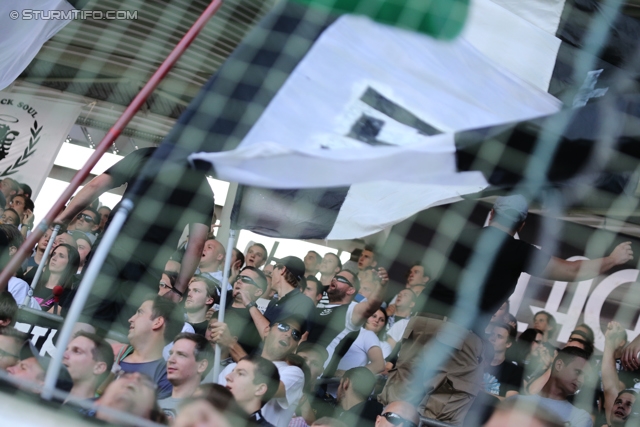 Sturm Graz - Wolfsberg
Oesterreichische Fussball Bundesliga, 7. Runde, SK Sturm Graz - Wolfsberger AC, Stadion Liebenau Graz, 31.08.2013. 

Foto zeigt Fans von Sturm
