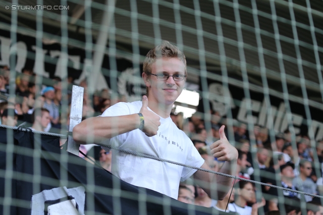 Sturm Graz - Wolfsberg
Oesterreichische Fussball Bundesliga, 7. Runde, SK Sturm Graz - Wolfsberger AC, Stadion Liebenau Graz, 31.08.2013. 

Foto zeigt Fans von Sturm
