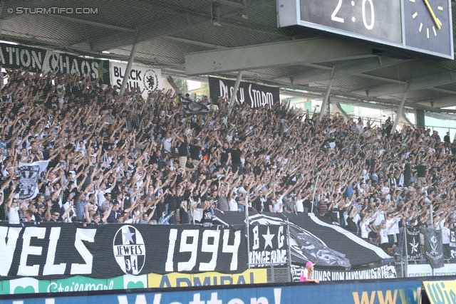 Sturm Graz - Wolfsberg
Oesterreichische Fussball Bundesliga, 7. Runde, SK Sturm Graz - Wolfsberger AC, Stadion Liebenau Graz, 31.08.2013. 

Foto zeigt Fans von Sturm
