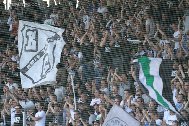 Sturm Graz - Wolfsberg
Oesterreichische Fussball Bundesliga, 7. Runde, SK Sturm Graz - Wolfsberger AC, Stadion Liebenau Graz, 31.08.2013. 

Foto zeigt Fans von Sturm
